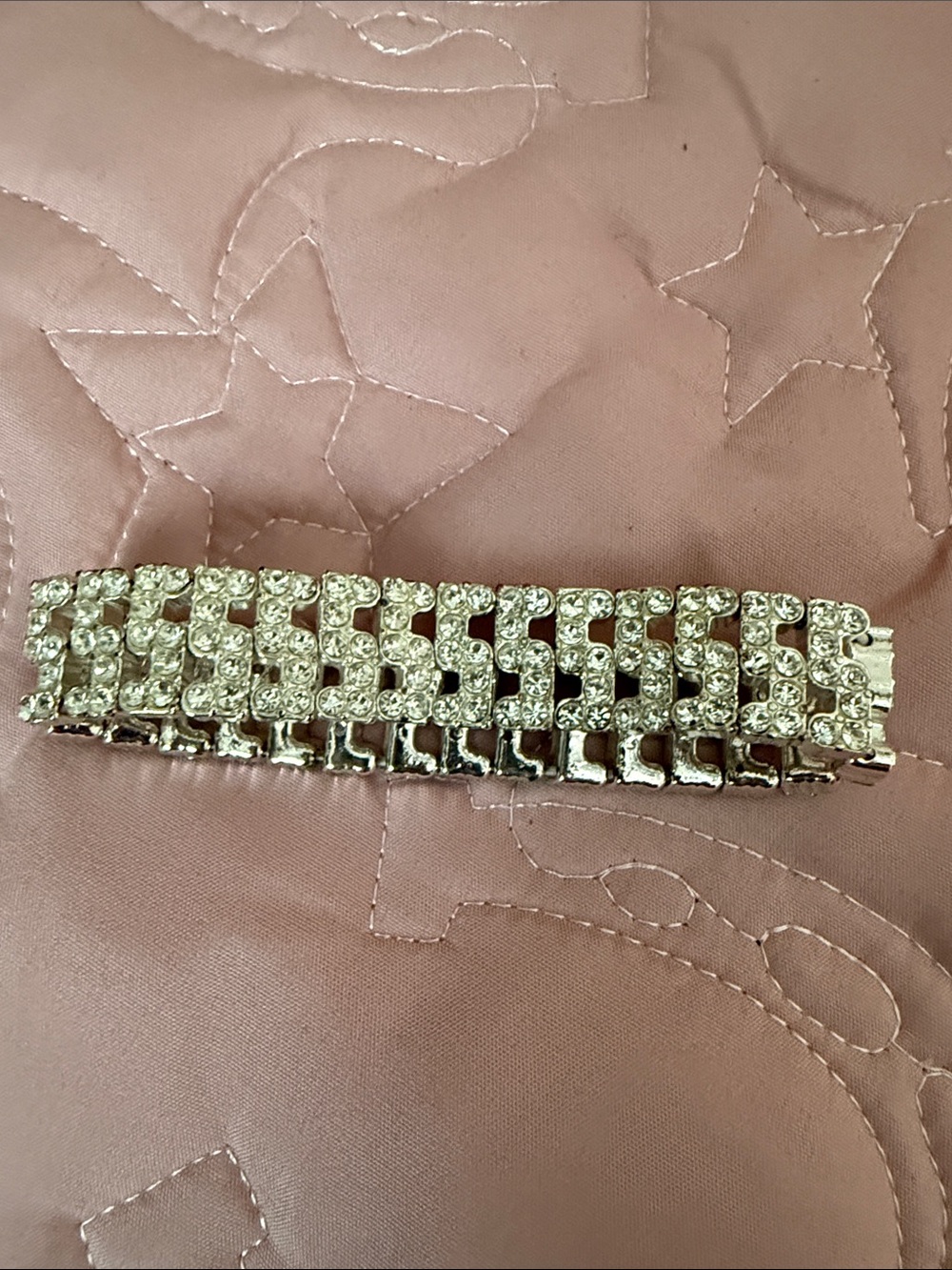 Silver Crystal Link Tennis Bracelet - Elegant Women's Jewelry